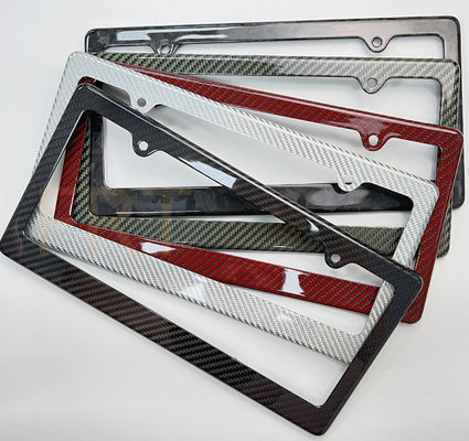 3K Twill Car Carbon Fiber Car Car Carbon Fiber حامل لوحة ترخيص ألياف الكربون لوحة رقم ألياف الكربون