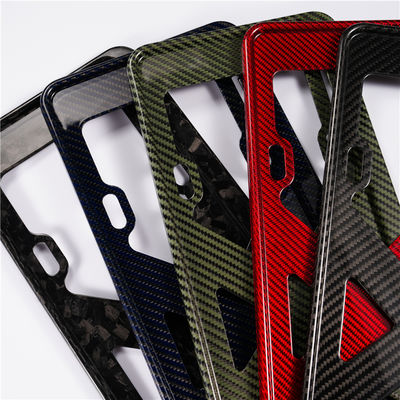3K Twill Car Carbon Fiber Car Car Carbon Fiber حامل لوحة ترخيص ألياف الكربون لوحة رقم ألياف الكربون