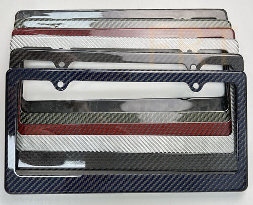 3K Twill Car Carbon Fiber Car Car Carbon Fiber حامل لوحة ترخيص ألياف الكربون لوحة رقم ألياف الكربون