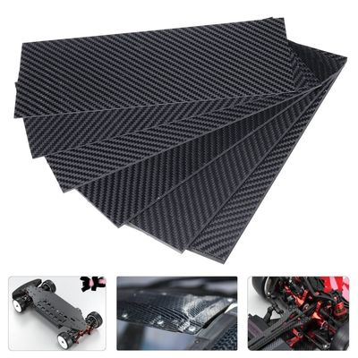 خفيفة الوزن الألياف الكربونية صفيحة ورقة الحائط 1mm 2mm 10mm للطائرة بدون طيار 48 X 96 4 X8