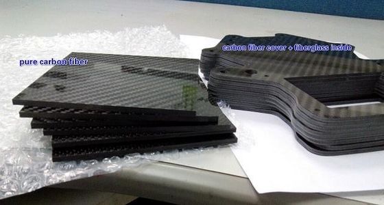 الصلبة العالية والسطحية الجيدة 6mm 8mm 10mm 12mm 3K Twill Matte Fake Carbon Fiber Plate
